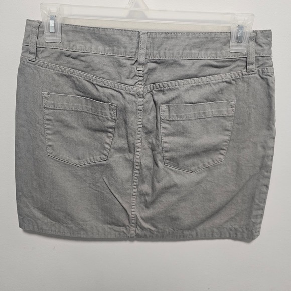 J. Crew Gray Miniskirt Womens 8 Short Denim Straight Classiccore Normcore Preppy - Picture 2 of 8